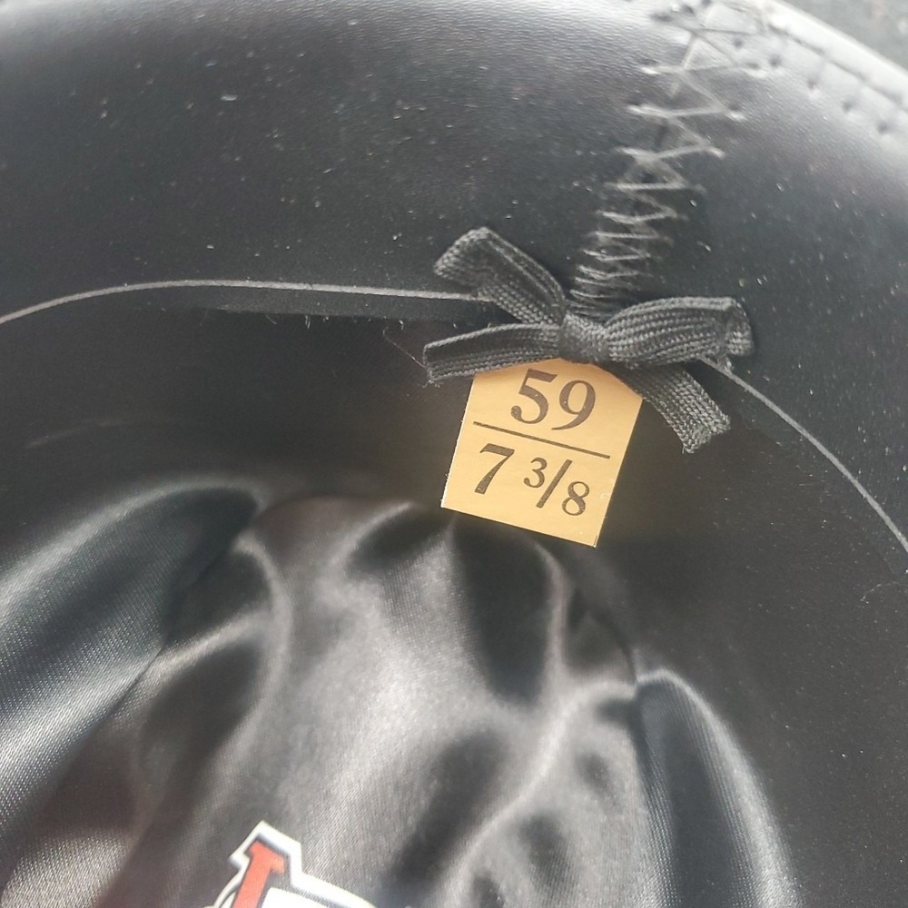 Men's Justin XX 100% Wool Black Cowboy Hat Size 7‎ 3/9 59 Folded Bent Style - Picture 6 of 8